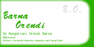 barna orendi business card